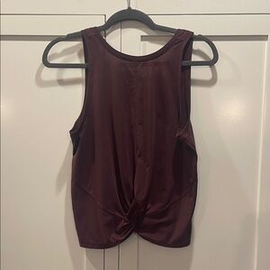 Athleta size Medium Women's Burgundy Twist-Front Tank Top